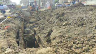 अयोध्या में पाइप लाइन की मरम्मत से निर्माण एजेंसी ने किया किनारा 